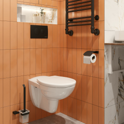 Кнопка смыва для унитаза DIWO 7313 пластик, цвет матовый черный