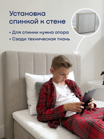 Бескаркасная кровать с матрасом BuySunny (велюр)