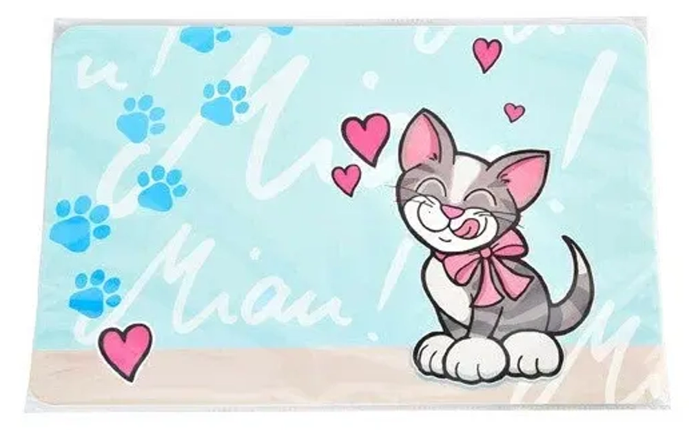 HOMEPET Kitty sweetie Коврик под миску, 28х43 см