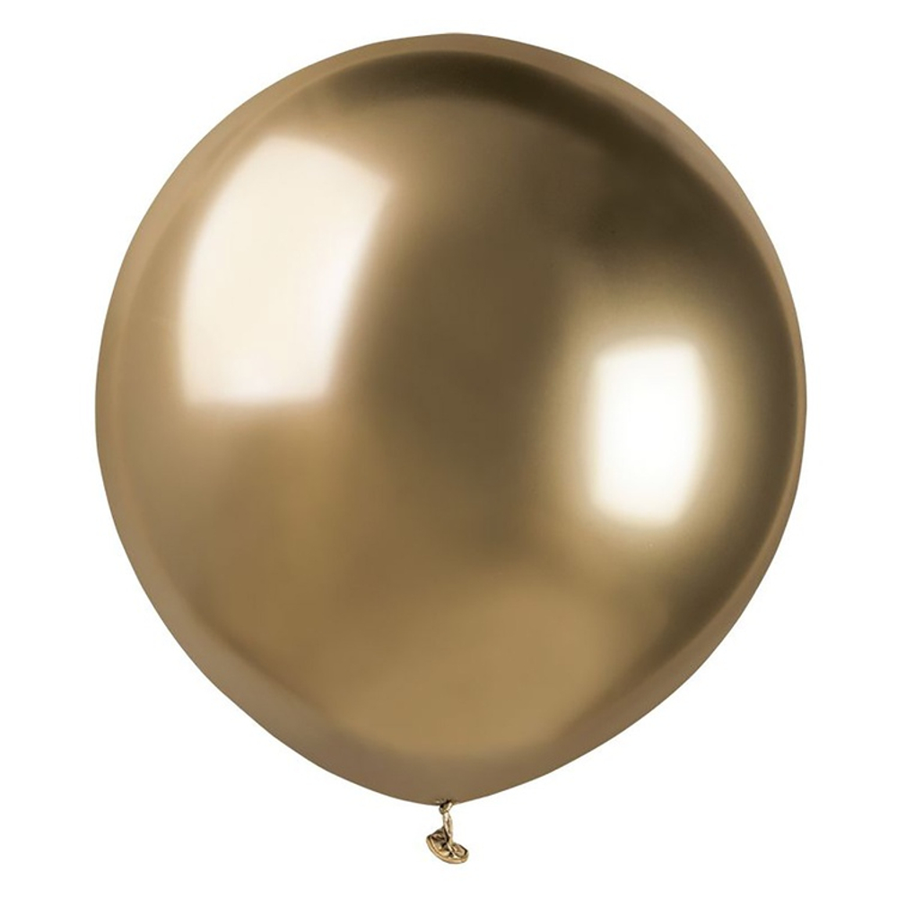 Шар латексный Shiny Хром 46 см (Золотой)