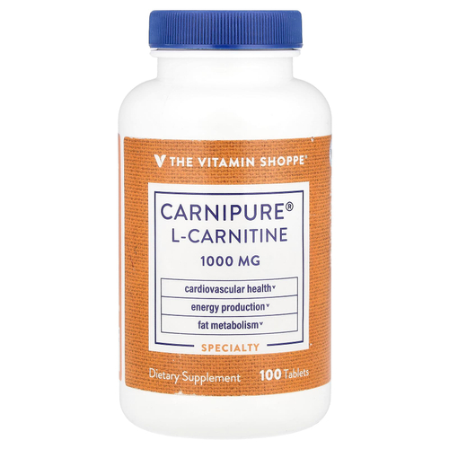 The Vitamin Shoppe, L-карнитин Carnipure®, 1000 мг, 100 таблеток