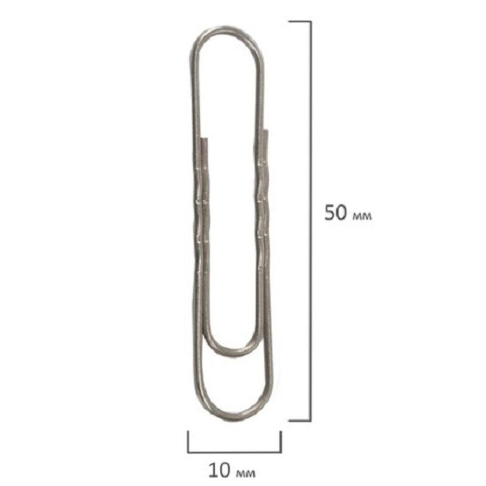 Скрепки канцелярские 50мм, 50шт, гофрированные, Staff, картон. упак.