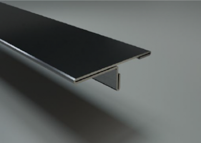 Декоративный T-образный профиль ZT, нержавеющая сталь шлифованная