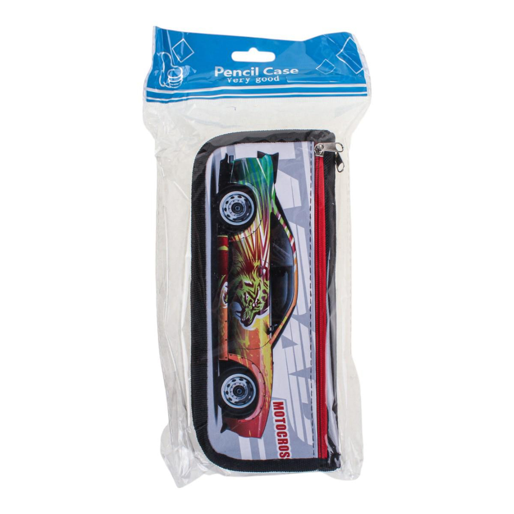 Пенал мягкий 2 отделения "Auto" 3 цвета микс