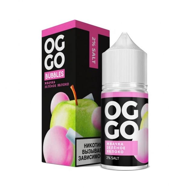 OGGO Bubbles salt 30 мл - Жвачка Зеленое Яблоко (20 мг)