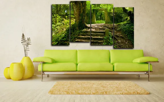 Модульная картина "Заброшенный парк"