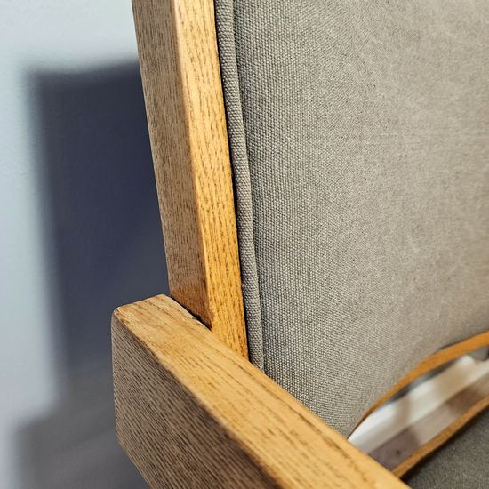 Кресло деревянное Aristide Canvas Armchair