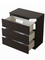 Комод, 70х35х67, Марм, для одежды и игрушек, с ящиками, черная сосна, Dipriz