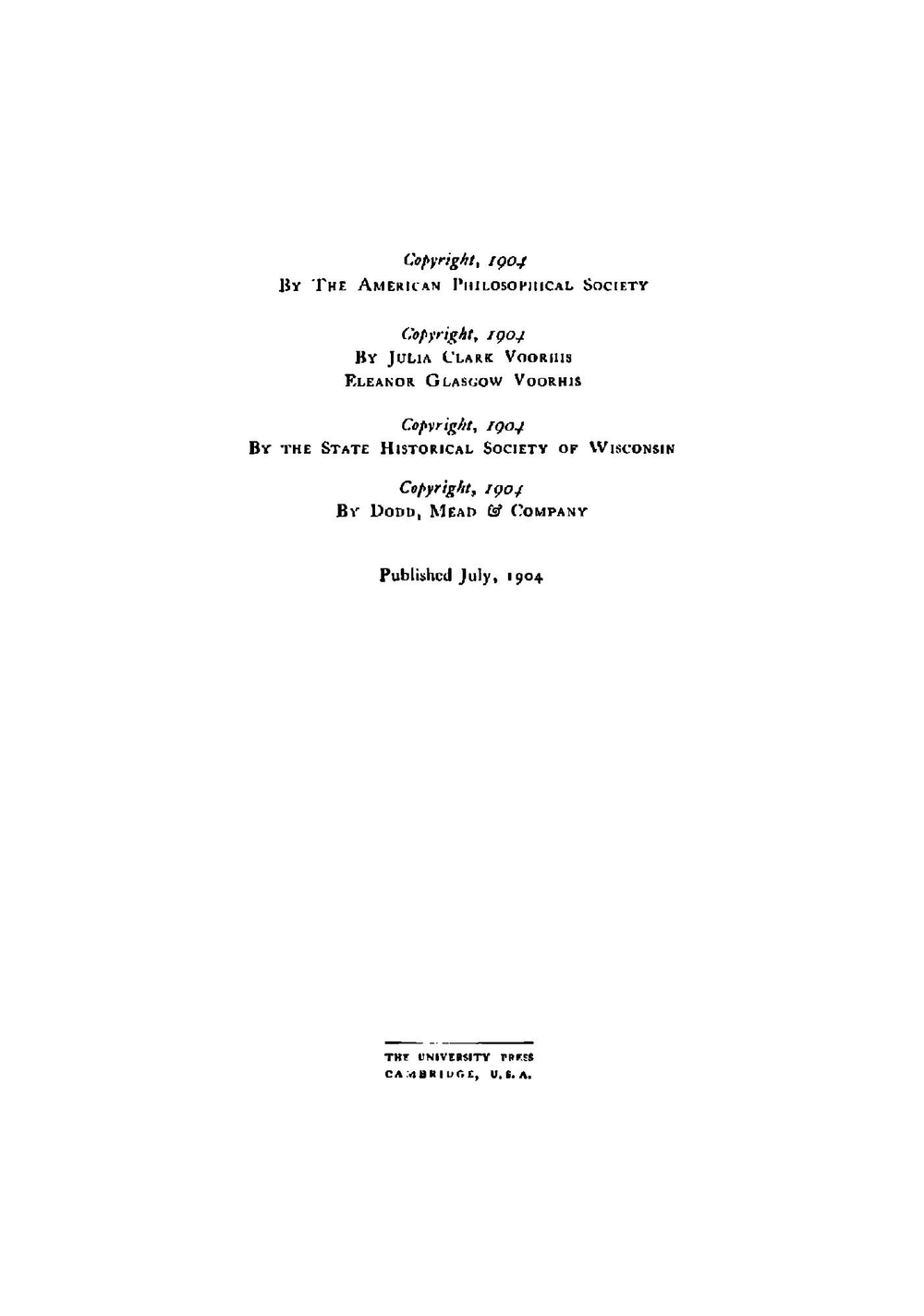 Original journals of the Lewis and Clark Expedition, 1804-1806. Volume 1. Part 1 | Meriwether Lewis
