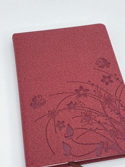 Блокнот 144 л А5 линейка цветы корич-бордовый (8344-11)