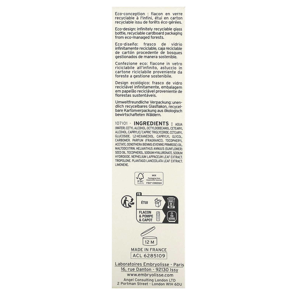 Embryolisse, Полная сыворотка, 30 мл (1,01 жидк. унц.)