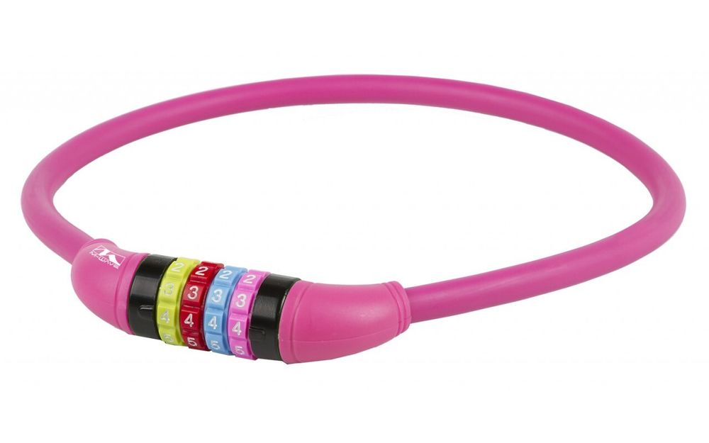 Замок велосипедный противоугонный DS 12.6,5 розовый M-WAVE