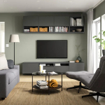 Комплект мебели д/гостиной  - IKEA BESTÅ/BESTA, 230x42x240см, темно-серый, БЕСТО ИКЕА
