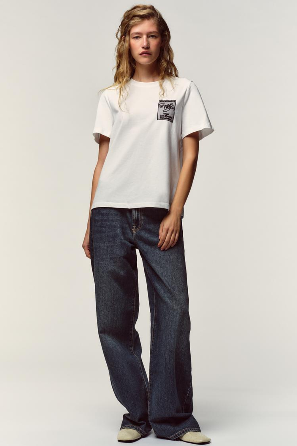 ZARA ФУТБОЛКА ИЗ ОРГАНЗЫ С НАДПИСЬЮ, БЕЛЫЙ