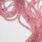 Клубничный кварц натуральный, бусины в форме шара 3,2мм, микроогранка