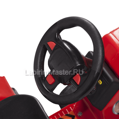 Детский Kreiss трактор с прицепом, красный, 6V