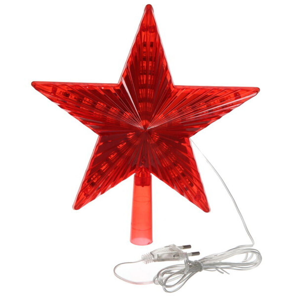 Фигура светодиодная ЗВЕЗДА ДЛЯ ЁЛКИ 31 лампа LED, 22 см, Красный