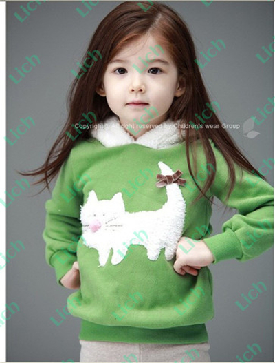 Худи детское с ушами на капюшоне и аппликацией кота