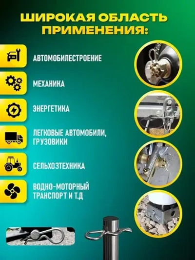 Набор шплинтов пружинных (R) 150 шт.