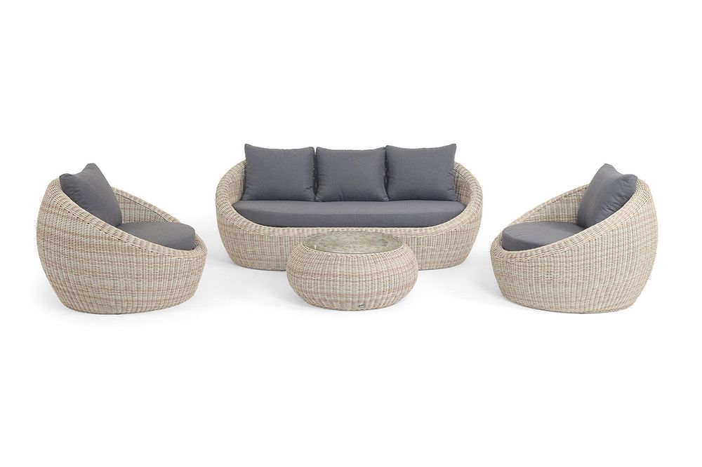 "Барселона" лаунж-зона из искусственного ротанга, цвет бежевый