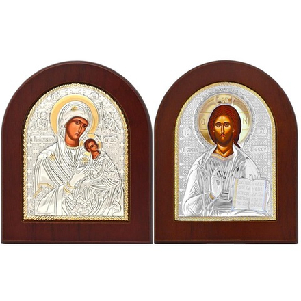 Венчальные иконы Спаситель и Божия Матерь Страстная.