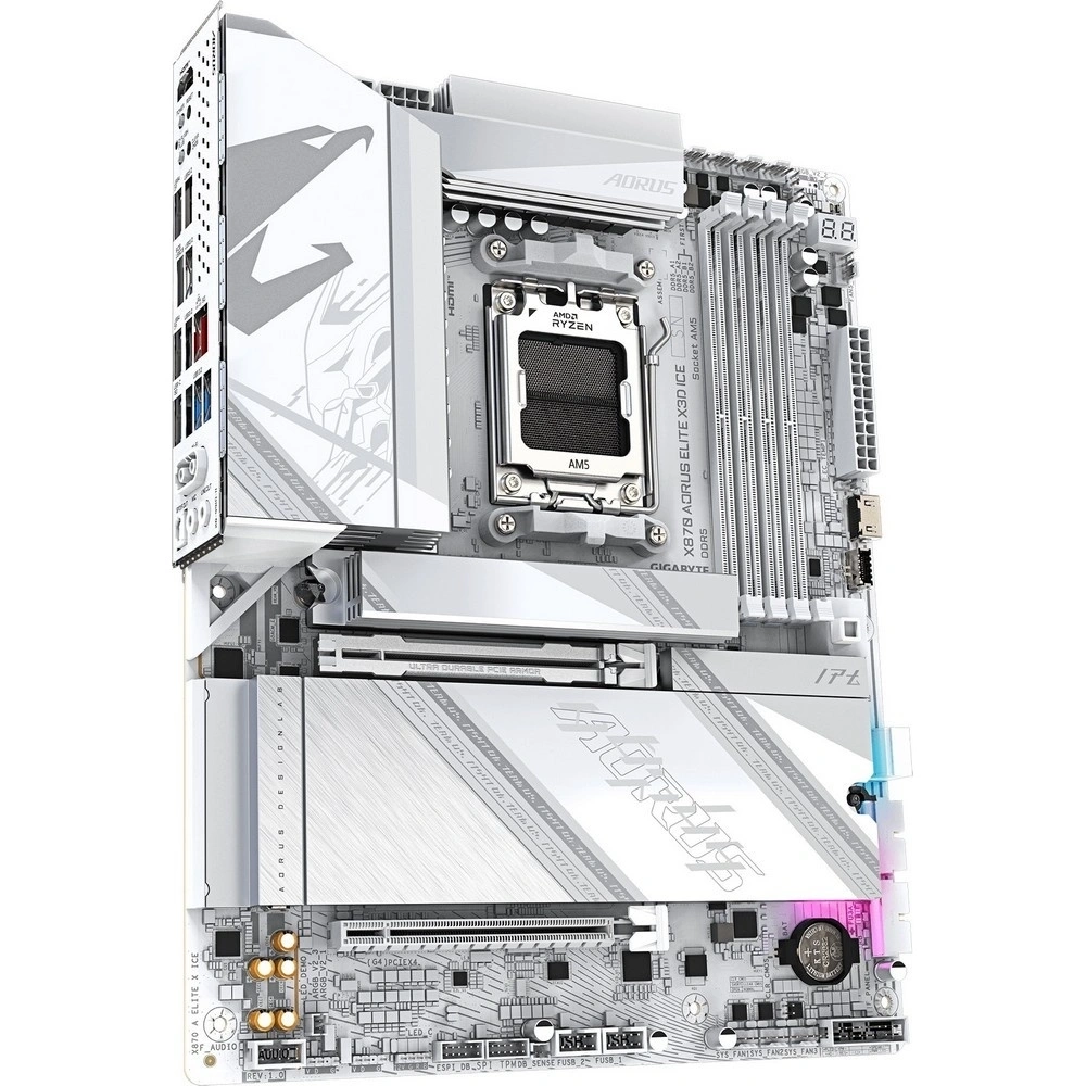 Материнская плата GIGABYTE X870 AORUS ELITE X3D ICE, AM5, X870, 4*DDR5