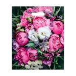 Пакет ПЭ с вырубной ручкой 38+3Тико ламинация (Пионы) Россия (комплект 50 шт)