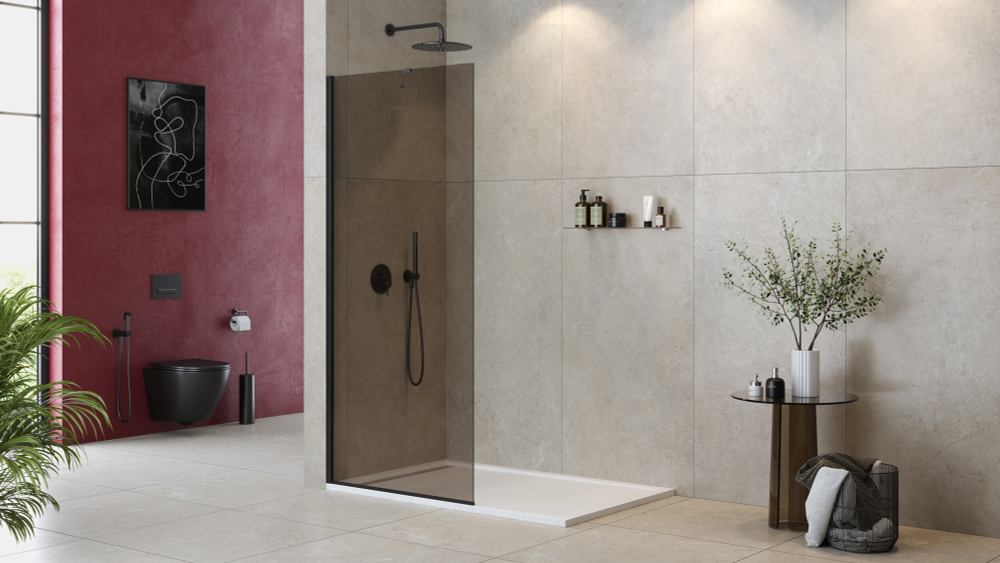 Душевая перегородка Cezares LIBERTA-L-1-TB-110-BR-NERO