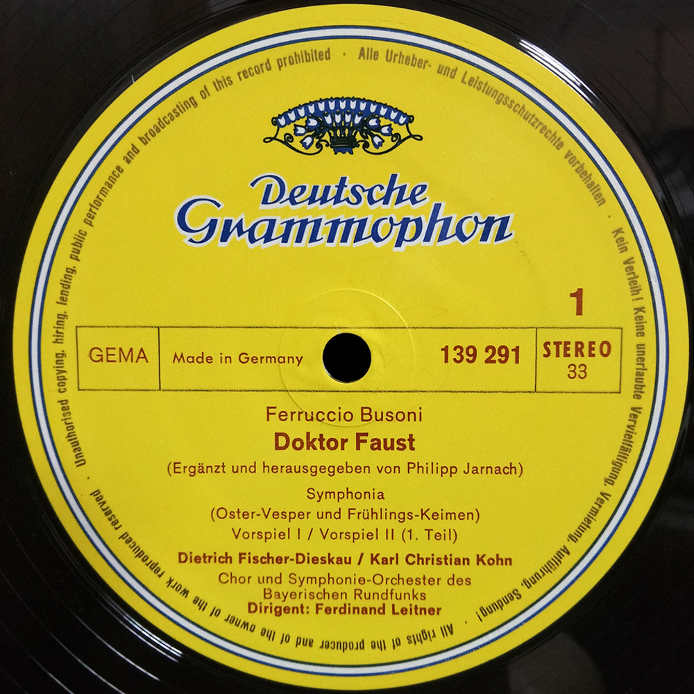 Ferruccio Busoni / Doctor Faust (3LP)