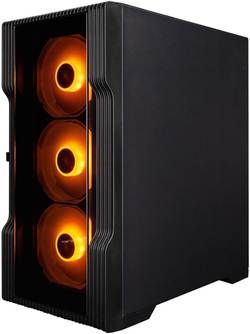 Корпус для компьютера 1STPLAYER Корпус TRILOBITE T3-G Black / mATX, TG / 4x 120mm LED fans inc. / T3-G-BK-4F1