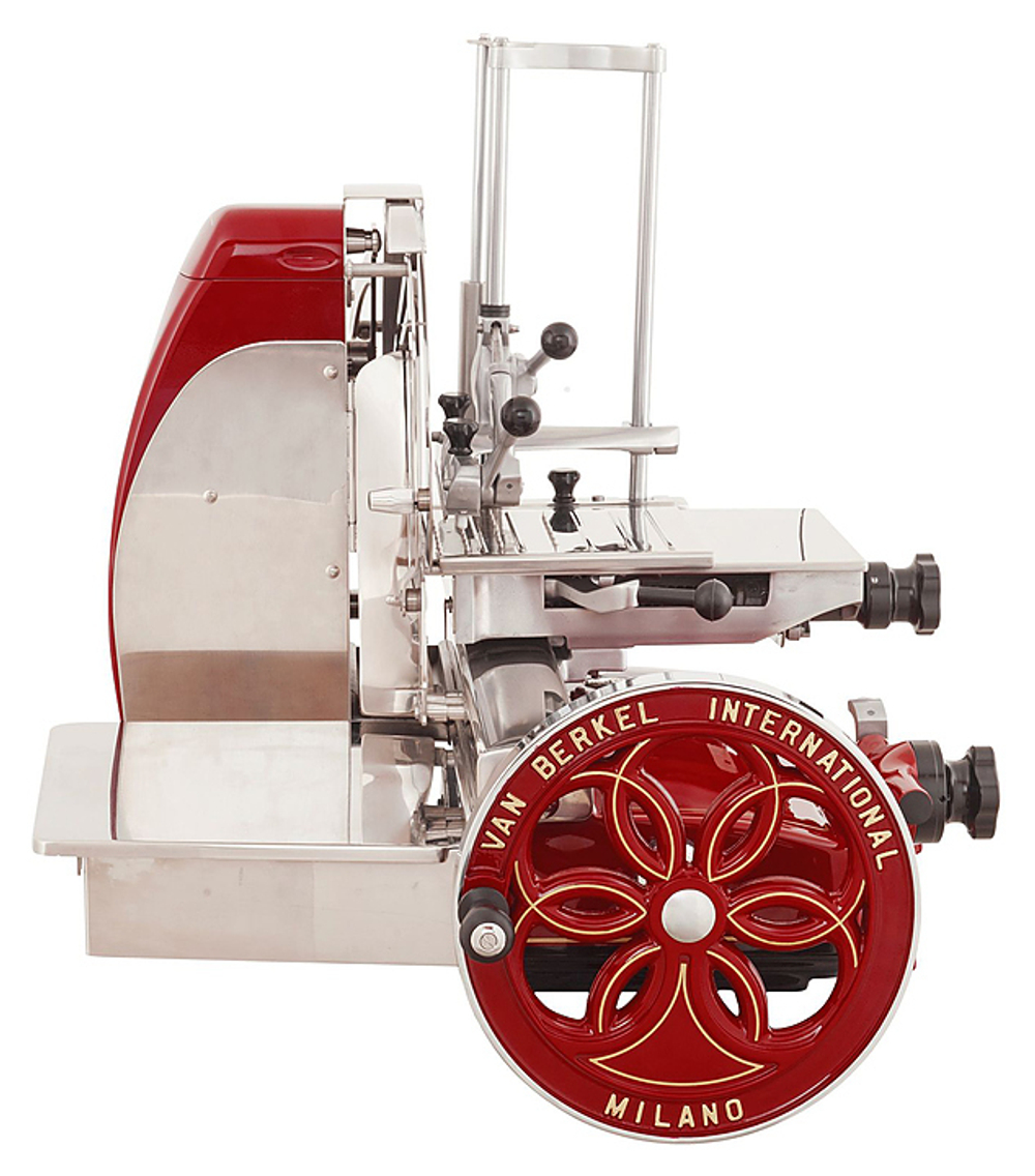 Слайсер Berkel Flywheel (Volano) B116 красный на подставке