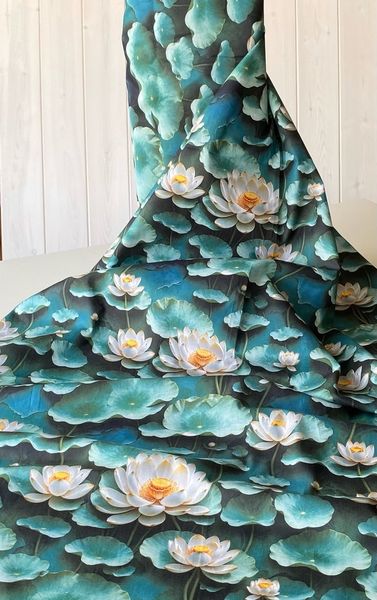 ЛОТОСЫ, 100% хлопок, Handmade Fabrics 3