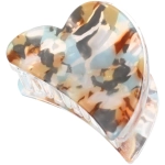 Заколка - краб для волос «AKS-EMPIRE», сердце, цвет микс 6 цветов, 4,5*3см