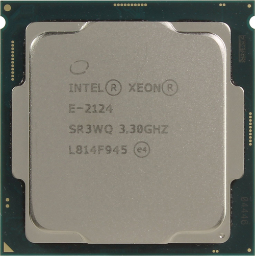 Процессор Intel Xeon E 2124 LGA 1151, 4 ядра, 3.3 ГГц (турбо до 3.9 ГГц) OEM