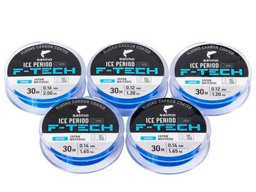 Лески монофильные зимние Salmo ICE PERIOD F-TECH Lake Blue 5шт. набор
