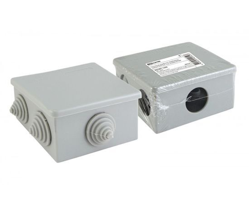 Распаячная коробка ОП 80х80х40мм, крышка, IP44, 6 вх. инд. штрихкод TDM SQ1401-1235 (упаковка 5 шт)