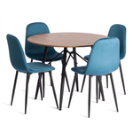 Стул BREEZE (mod. 4724) Велюр/металл , 44 х 53 х 87 см, Dark turquoise (темно-бирюзовый) HLR62 / черный