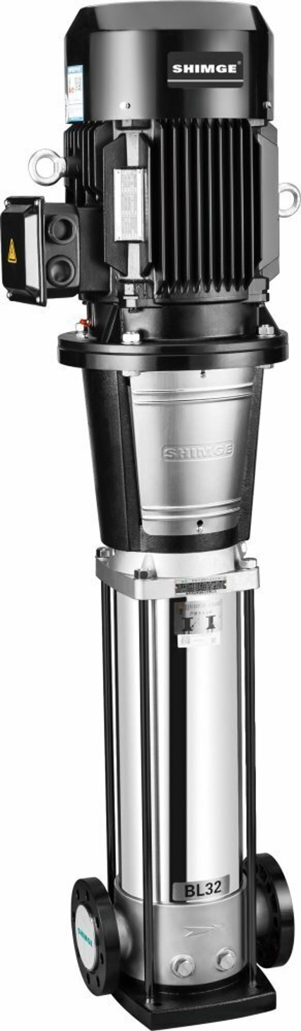 BL Вертикальный многоступенчатый центробежный насос из нержавеющей стали с чугунными вставками, DN25 (до +68°С) для воды