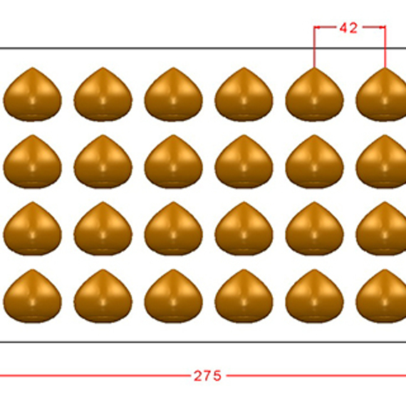 1037 | Форма для шоколадных конфет &quot;Каштан&quot; (275*175 мм)