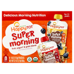 Happy Family Organics, Happy Tot®, Super Morning, смесь фруктов, йогурта и злаков, для детей от 2 лет, ассорти вкусов, 8 упаковок по 113 г (4 унции)