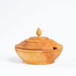 Деревянная сахарница из кедра для меда, соли, специй K51