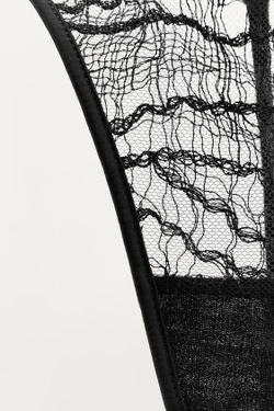 ZARA КРУЖЕВНЫЕ ТРУСЫ ТАНГА LIMITED EDITION, ЧЕРНЫЙ