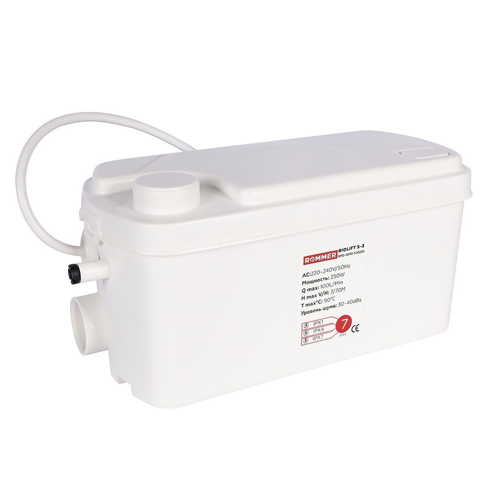 Насос канализационный ROMMER BIOLIFT S-3 (250Вт)