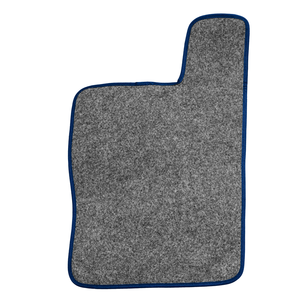 Ковры RENAULT T (автомат) (экокожа, черный, синий кант, синяя вышивка)