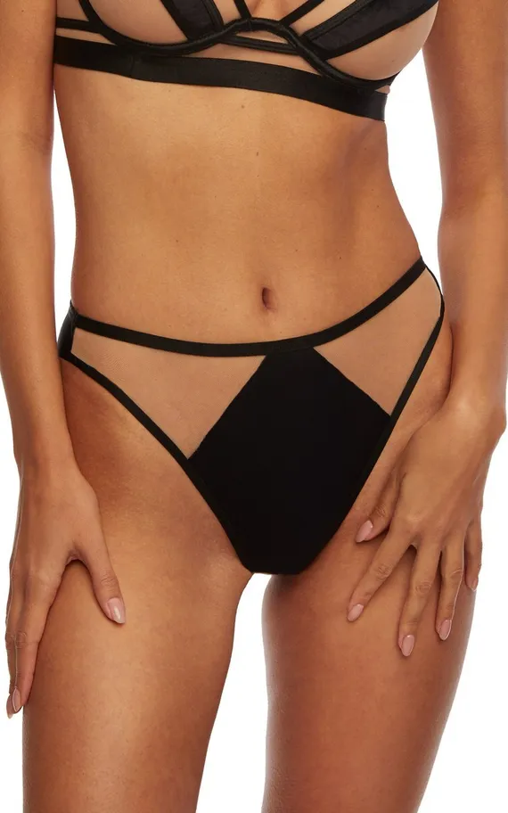 932/2-S LOU BLACK Трусы стринги