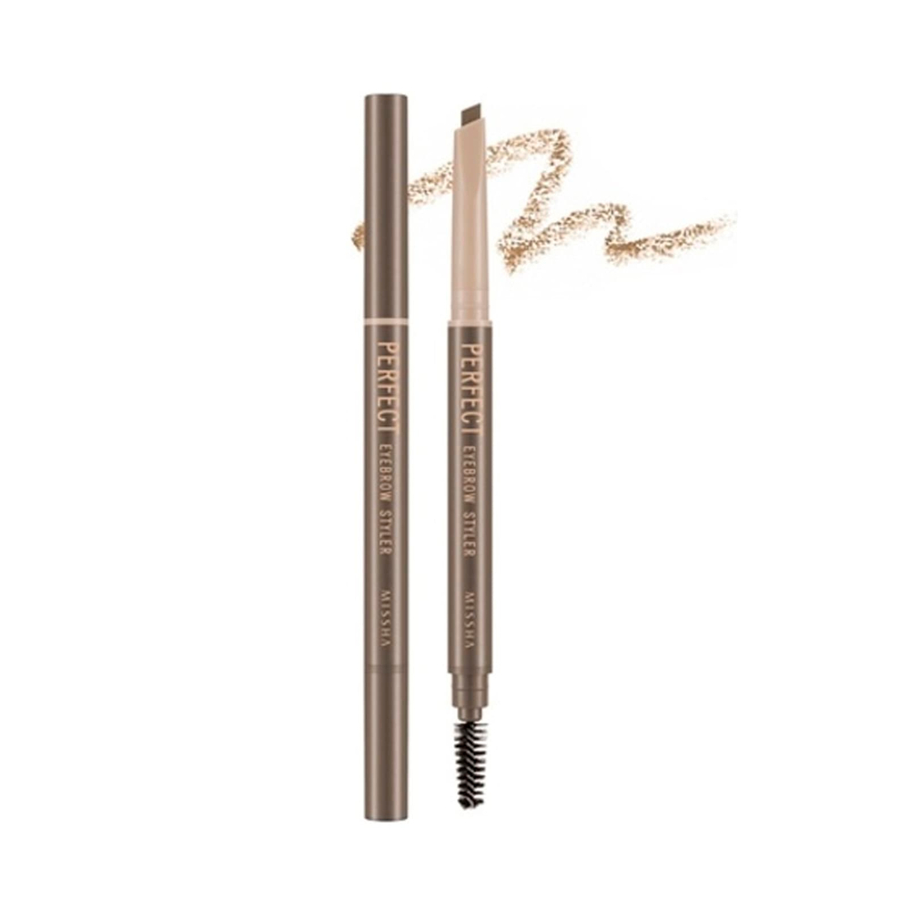 Missha, Perfect Eyebrow Styler, светло-коричневый, 0,15 г (0,005 унции)