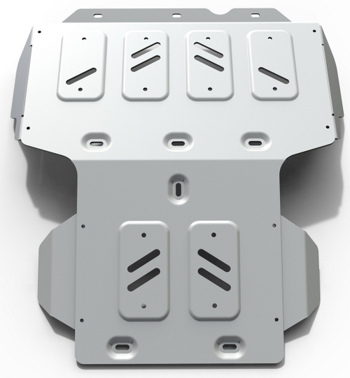 Защита радиатора и картера Rival для Toyota Land Cruiser 100 (V - 4.2D; 4.7) 1998-2007, штампованная, алюминий 6 мм, с крепежом, 2333.5794.1.6