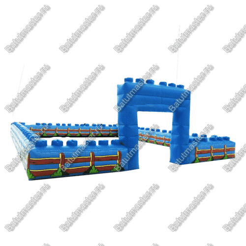Надувная игровая комната "Крепость" размер 8*8*2 м