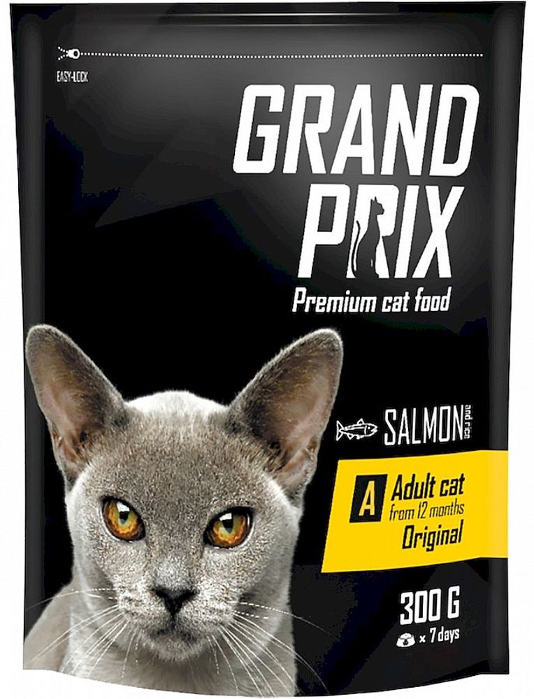 Сухой корм GRAND PRIX для кошек с лососем, пакет 300г