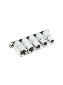 Набор головок Е-профиль 5пр. 1/2''(E12,E14,E16,E18,E20), на планке Forsage F-4053